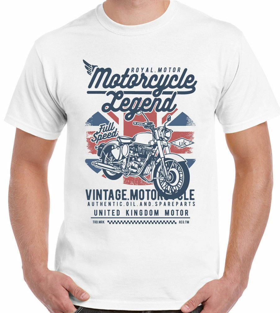 Herren Motorrad Legend Classic Chopper Biker T-Shirt