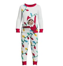 Elf on the Shelf Boys Girls Christmas Snug Fit 2 Piece Pajama Set 18M 2T 4T NWT