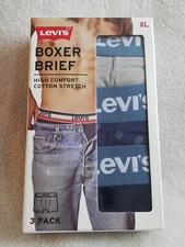Levi’s XLarge Men's 3 Pack Boxer Briefs High Comfort Cotton Stretch New