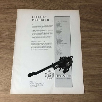 GRAM56 MAGAZINWERBUNG 11X8 SME SERIE V PRÄZISIONS TONABNEHMERARM