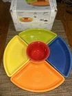 Fiestaware 5 Piece Entertaining Set Fiesta Bright Colors Omni Relish Inserts NIB