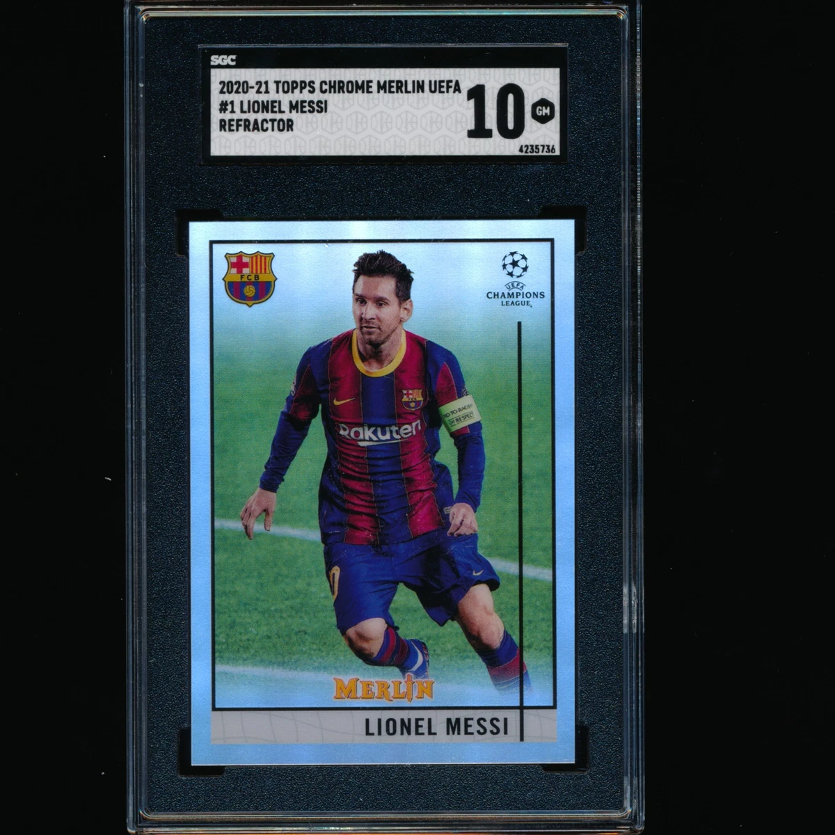 Topps Merlin Chrome Messi メッシ 世界250枚限定 2020-21 Topps Merlin Collection Chrome UCL Lionel Messi #1 for
