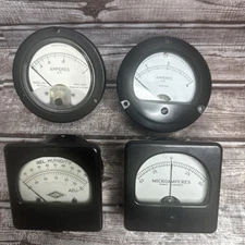 4 Vtg Panel Meters Marion Electric, Weston Instruments, Roller-Smith & Metermod