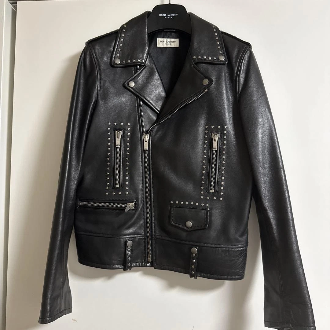 Saint Laurent Leather Outer Shell Studded Coats, Jackets & Vests