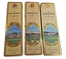 (3) Glenlivet Scotch Whiskey Golf Courses Scotland St.Andrew/Muirfield/Turnberry