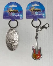 NWT - Lot Of 2 - Disney Hannah Montana- Guitar & Flower Keychain