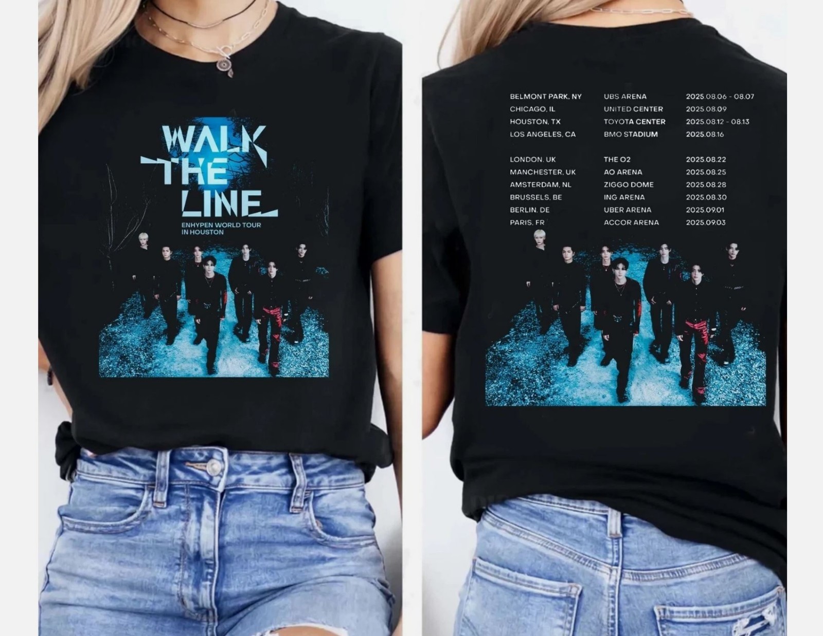 ENHYPEN 2025 World Tour Walk the Line US & Europe T-Shirt