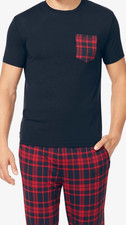 Tommy John Pajama 2 pc 2XL XXL NWOT 126.00 Pocket Tee NAVY W RED