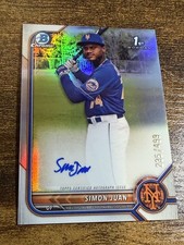 SIMON JUAN 2022 Bowman Chrome #CPA-SL 1st Silver Refractor Auto /499
