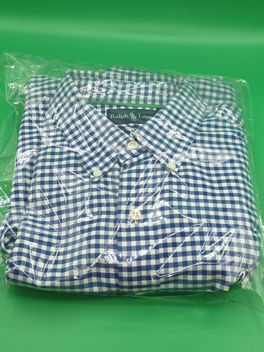 Ralph Lauren Gingham Hemd Classic Fit Button Down Langarm Blau XL - Bild 7 von 7