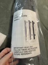 Retractable Safety Gate, Gray, 33” Tall, Up To 118” Wide