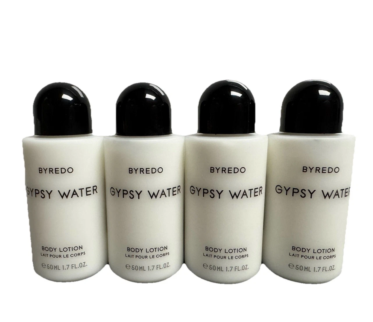 4 PACK Byredo Gypsy Water Body Lotion Luxury Fragrance 1.7oz x4 (6.8oz)