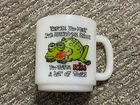 Vintage C.M. Paula Co. Milk Glass You Gotta Kiss A lot of Toads Coffee Cup 1979