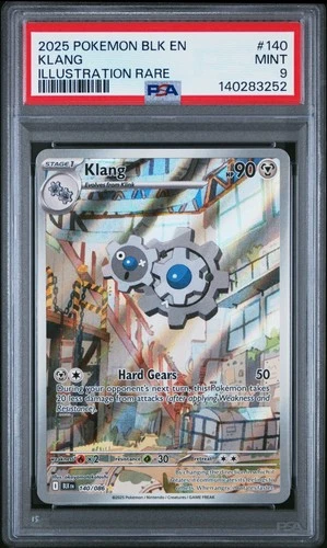 2025 POKEMON BLK EN-BLACK BOLT ILLUSTRATION RARE #140 KLANG PSA 9