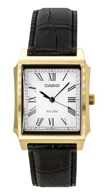 Casio Standard White Dial Quartz Leather Strap Analog MTP-B190GL-7BV Men's Watch