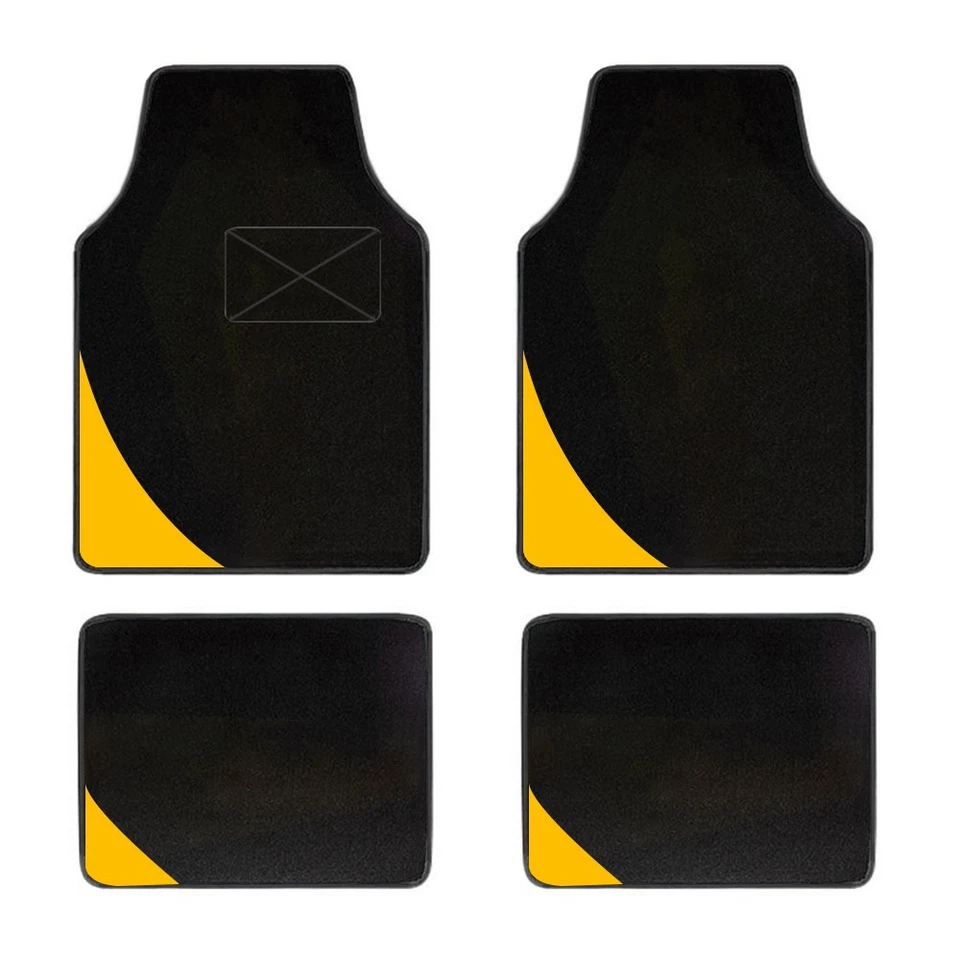 for Renault Car Floor Mats Type B Liner Carpet Suede Type 8 Black Yellow - Изображение 2 из 4