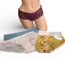 Jessica Simpson Size L Bikini Lace Underwear Panties Nylon Blend 5 Pair