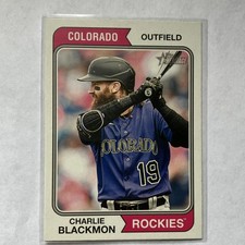 Topps 2023 Heritage Charlie Blackmon #357 Colorado Rockies Base Set