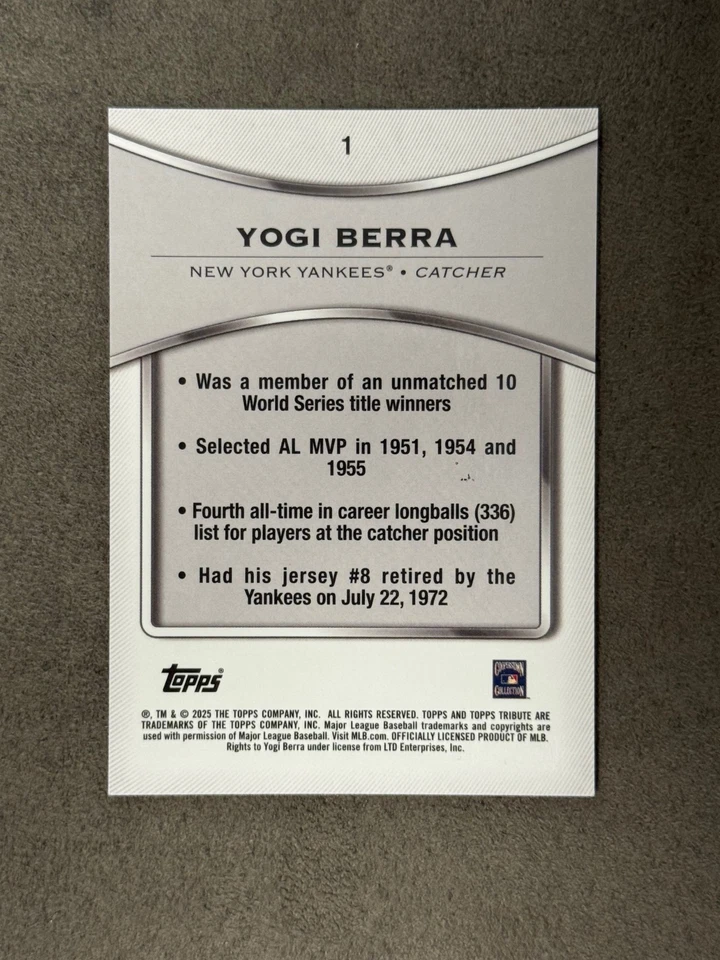 Yankees 2025 Topps Tribute - Veteran Base 9 Cartas Equipo Conjunto Foto 3 de 4