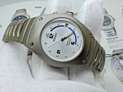 SEIKO Titanium Arctura Kinetic SKH523P Hysek Design 5M42-0H49 New