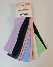 Scunci All Hair All Day Hold - No Damage Headwraps, Assorted Colors, 10-Pieces