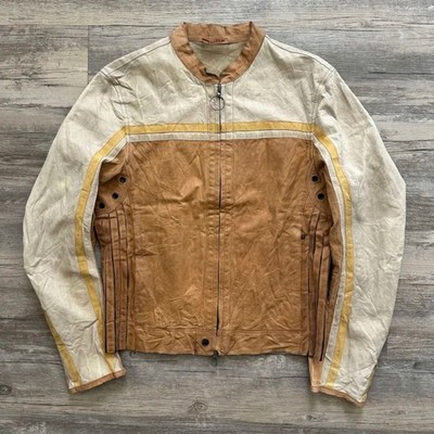 Vintage 2000s Prada Moto Leather Jacket Size 48