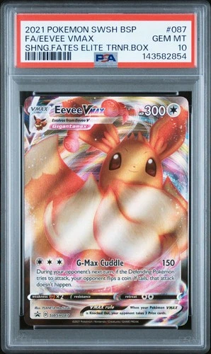 2021 Black Star Promo Shining Fates ETB #087 Full Art Eevee VMAX PSA 10 GEM MINT