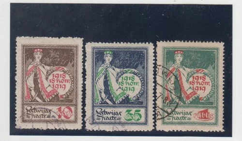 LATVIJA.1919 1 YEAR REPUBLIK.MI 33-35