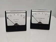 Simpson Ampere Meter Pair Nice 0-500 0-50
