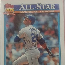 Topps 1991 40 Years of Baseball Ken Griffey Jr All-Star #392 Seattle Mariners