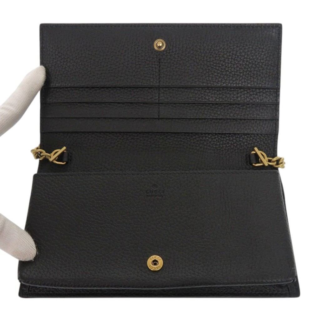 Gucci 746056 Python Leather Shoulder Bag Black Us… - image 7