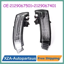 Pair Turn Signal Side Mirror LED Lights Cover Cap For Benz C E S CLA CLS Class