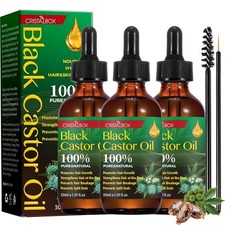 3 Pack Jamaican Black Castor Oil,Organic Castor Oil for Hair Growth,100 Natural