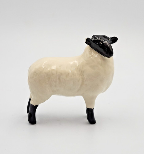 Beswick - Black Faced Lamb Figurine Gloss Finish Vintage Read