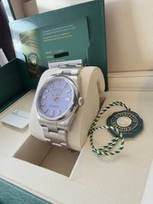 Rolex Oyster Perpetual 2025 Unworn 126000 36mm Lavender Dial Full Set Watch B&P