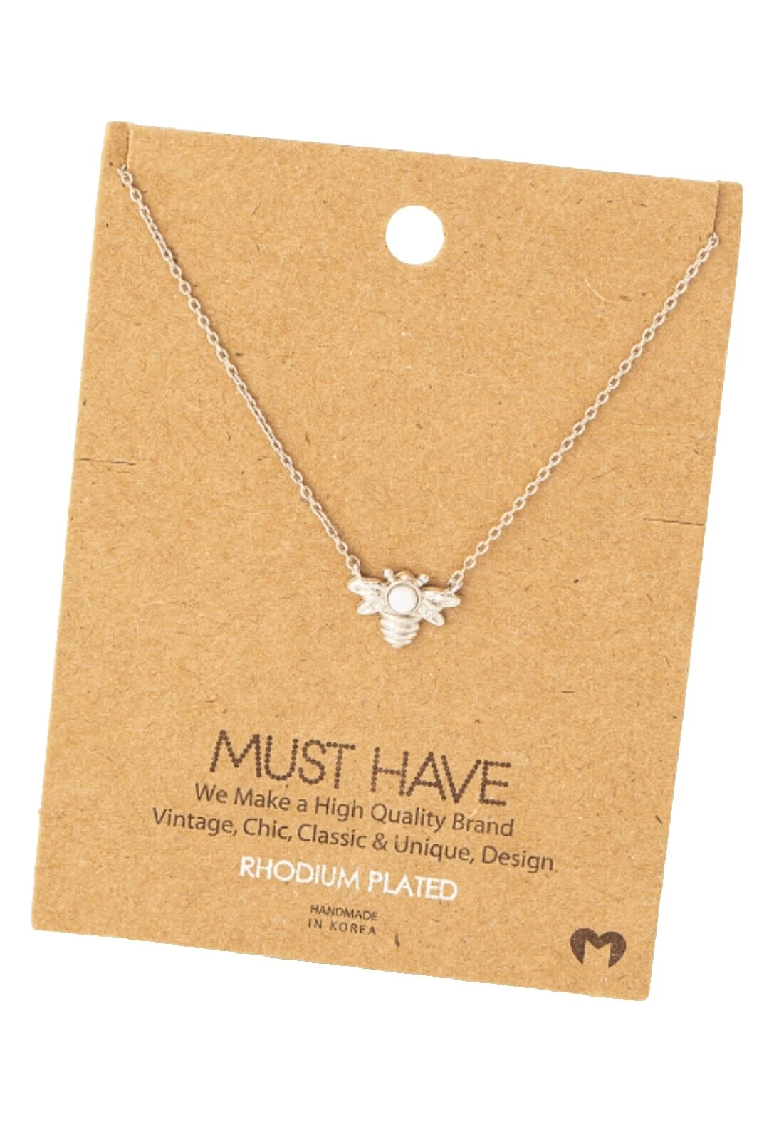 Opal Rhodium Plated Animals & Insects Fashion Necklaces & Pendants