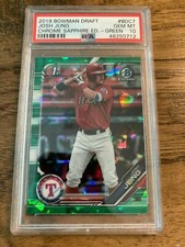 2019 Bowman Draft Chrome JOSH JUNG #BDC7 Sapphire Ed GREEN 17/50 PSA 10 GEM MINT