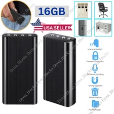 240 Hr Mini Spy Voice Activated Recorder Digital Audio Magnetic 16GB MP3 Player