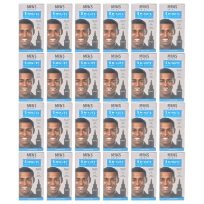 24 Pack Mens Select Hair Color Dye Black or Dark Brown 5 Minute Gel Men Coloring