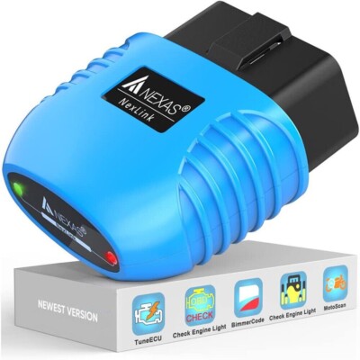 NEXAS OBD2 Scanner Car Code Reader Motorcycle Check Engine Light Bluetooth APP