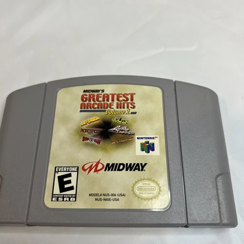 Midway's Greatest Arcade Hits: Vol. 1 (Nintendo 64, 2000) N64 Authentic Tested