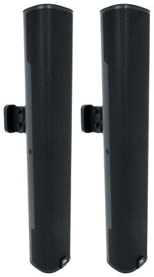 (2) JBL COL600-BK 24'' Black 70V Commercial Slim Column Wall Mount Array Speakers