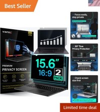 2-Pack Privacy Filter for 15.6 Inch Screens - Scratch-Resistant  Easy Install