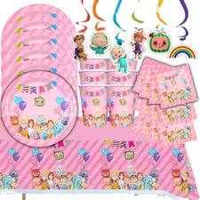cocomelon PARTY SUPPLIES BIRTHDAY DECORATION BALLOON TABLEWARE BANNER TABLE TOY