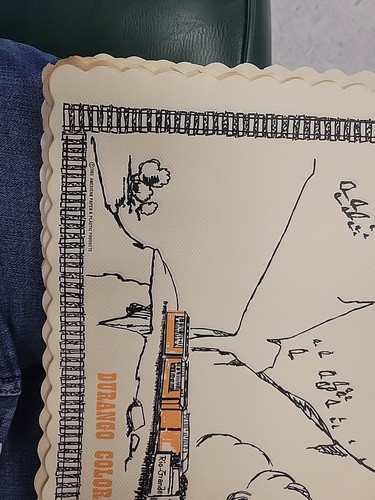 Vintage Railroad Paper Placemats Durango CO 1963 Geerlings Art 10 - Picture 3 of 7