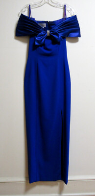 Vintage MORTON MYLES Off Shoulder Cobalt Blue Formal Column Prom Evening Dress 4 | eBay Vintage MORTON MYLES Off Shoulder Cobalt Blue Formal Column Prom Evening Dress 4 | eBay