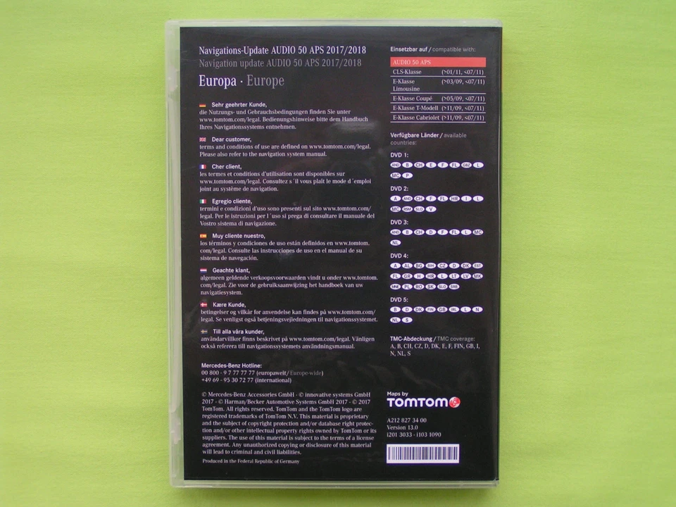 DVD NAVIGATION MERCEDES-BENZ AUDIO 50 APS 2018 CLS E KLASSE NTG 4-212 LACHS TOP - Bild 2 von 4