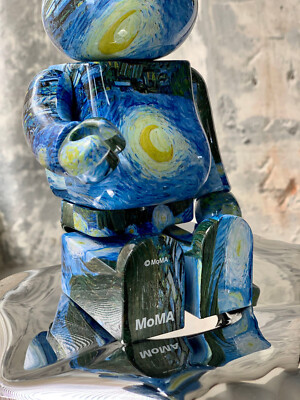 Bearbrick 400% Van Gogh Star Moon Night 28cm Height Building Block