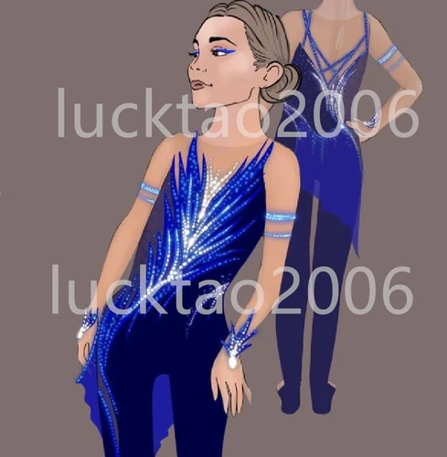 New style Figure Skating Ice Skating Dress Costume Sparkle Best-selling 88092