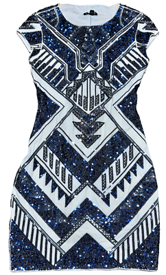 express blue sequin dress Charming Blue Sequin Mini Dress - US 4 main image 0